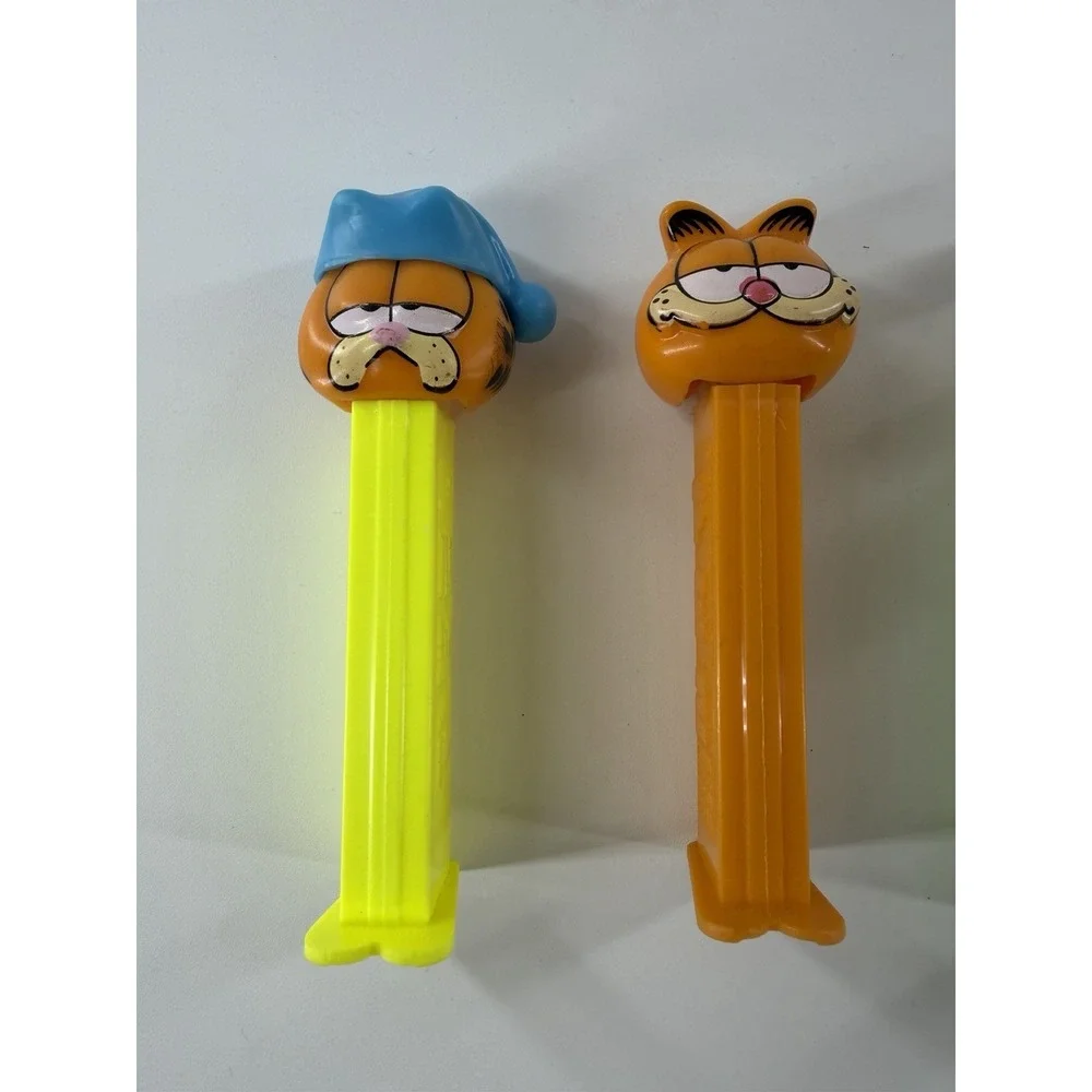 Vintage Garfield Odie PEZ Dispenser Lot 5 Sleepy Chef Pink Stem